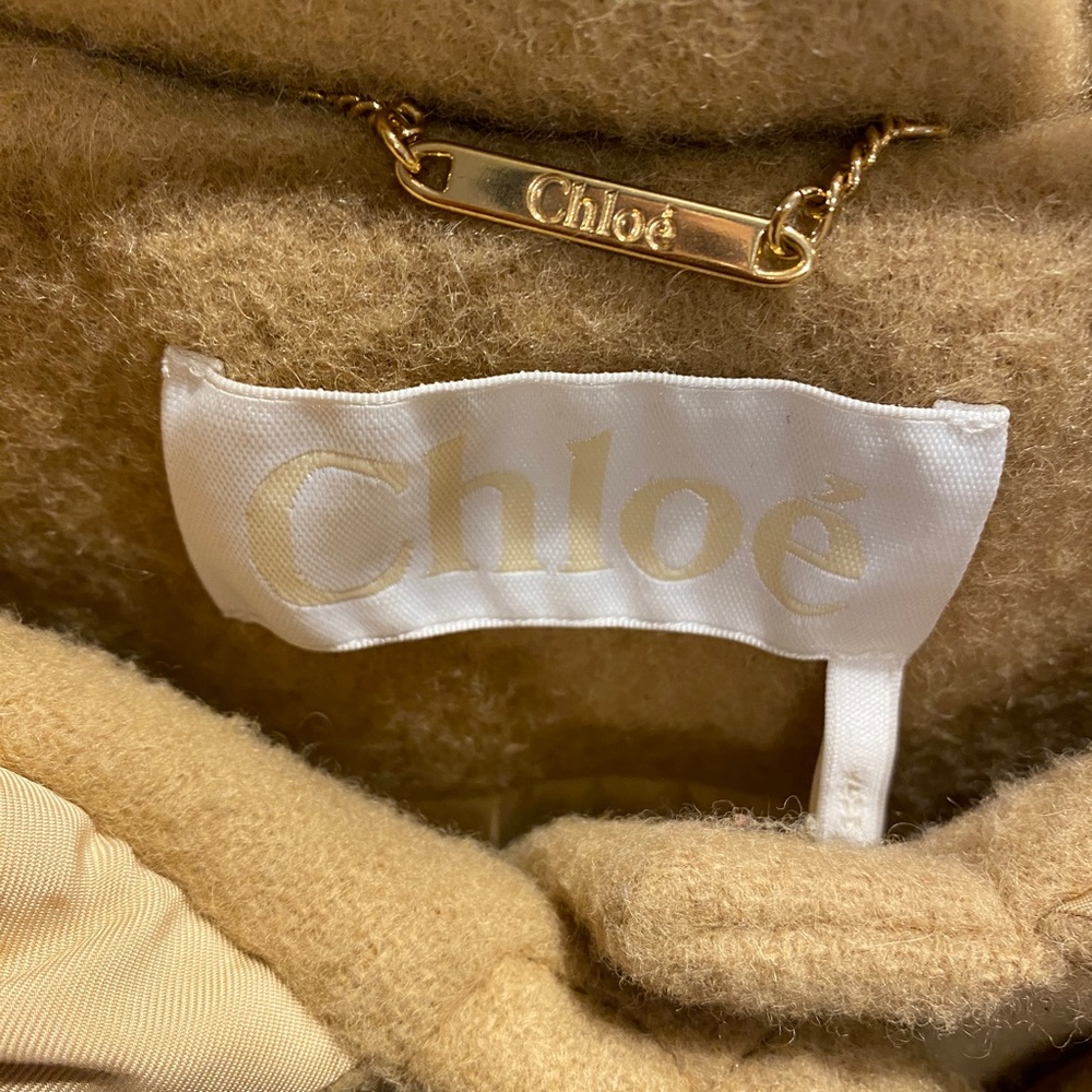 Chloe coat virgin wool mohair wool camel color Sz 42 - Picture 5 of 14